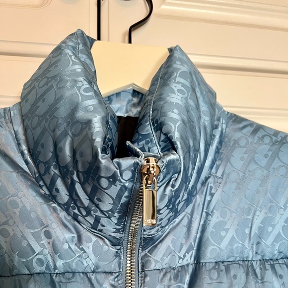 Dior Oblique Down Jacket in Light Blue - Picture 5 of 9